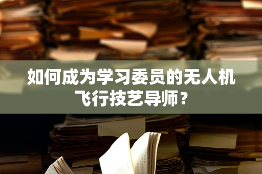 如何成为学习委员的无人机飞行技艺导师？