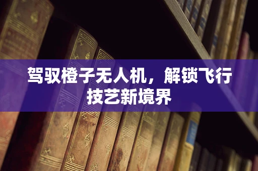 驾驭橙子无人机，解锁飞行技艺新境界